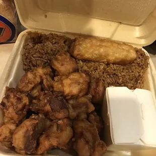 Sweet and Sour pork combo meal