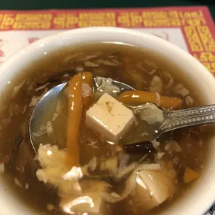 Hot n sour soup. Yum!