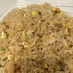 Chicken fried rice. Yum!