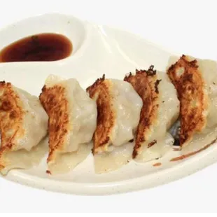 a plate of dumplings