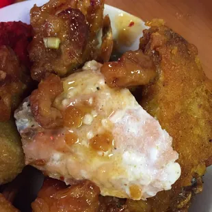 Salmon and hotwings!