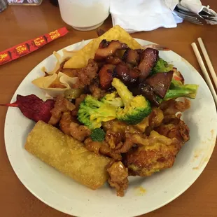 Yummy duck and cheese broccoli  General tso chicken