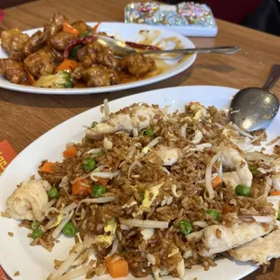 General Tso 's Chicken and Chicken Fried Rice