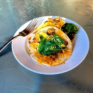 a plate of food on a table