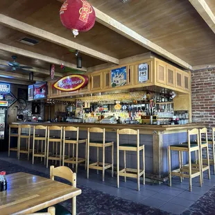 the bar area