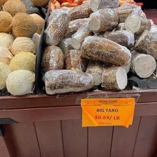 a display of fresh produce