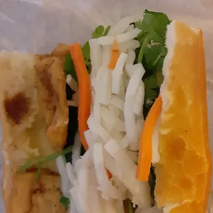 Tofu Bahn-Mi sandwich