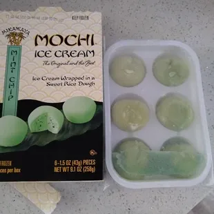 Another package of melted and refrozen mochi ice cream