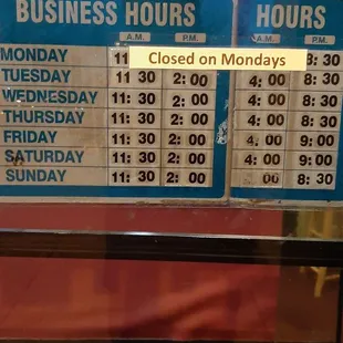 Business hours