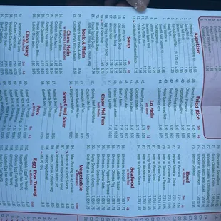 New Menu Prices