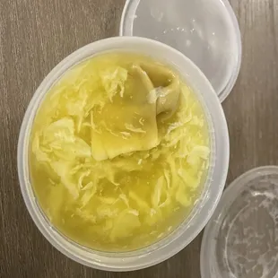 Egg drop soup and wonton