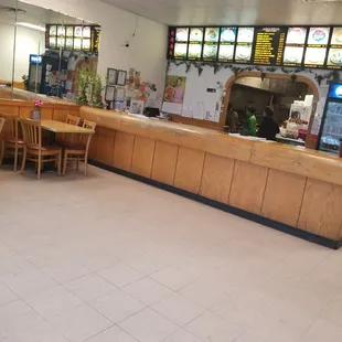 the inside of a restaurant