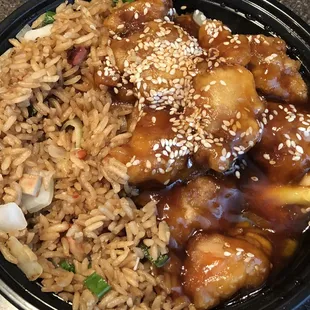 Sesame chicken lunch special