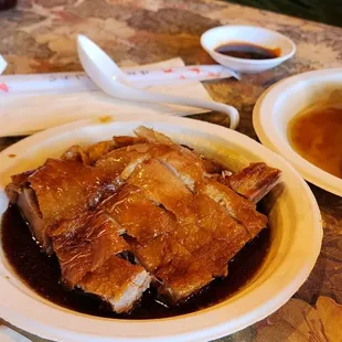 Side order roast duck and Choi sum