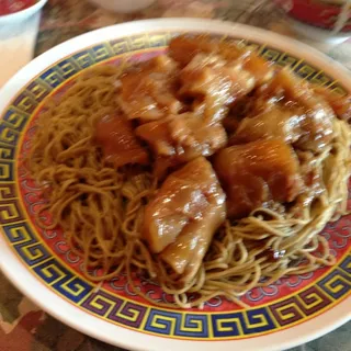 Tossed Noodle With Beef Tendon