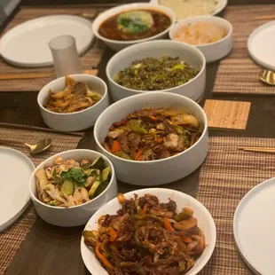 Takeout tastes as good as dinning in. Month-watering chicken. Ground pork &amp; pickled long beans. Fried intestine with chili peppers.