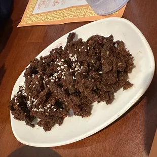 a plate of food on a table