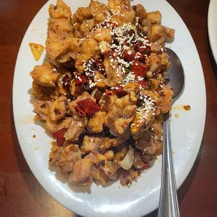 C18. Fried Chicken with Dried Chili Peppers