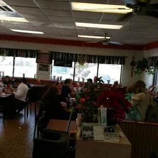 the interior of the restaurant