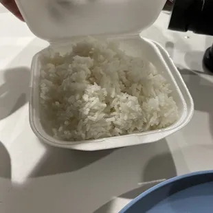 White rice. I didn't know that it came with the dish