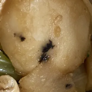 Disgusting - many water chestnuts in my food were moldy or it was a worm in them, many.  Threw out all the food.  Wasted $$