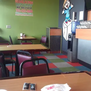 They added three tables for dining in.