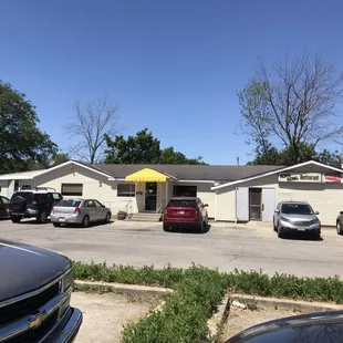 the front of the restaurant