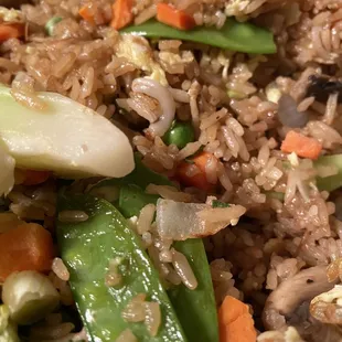 Veggie Vegetable Fried Rice (No Meat)