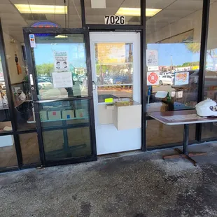 Interesting covid precautions... no entry  and a drop-in takeout system. Staff seems friendly and helpful though.