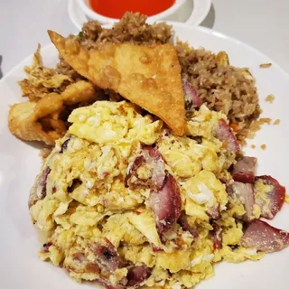 L BBQ Pork with Scrambled Egg Rice