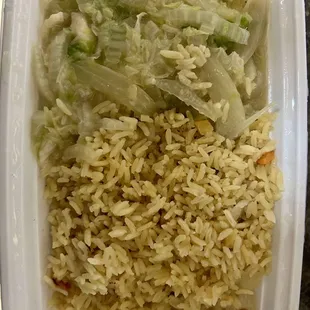 Chicken Chow Mein with Fried rice versus white rice!