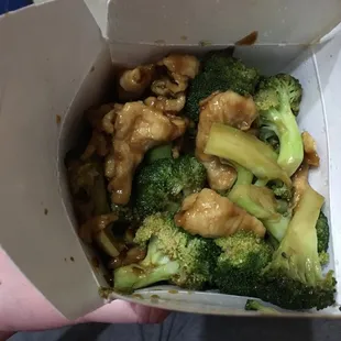 Chicken and broccoli