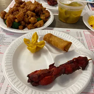 a plate of food on a table