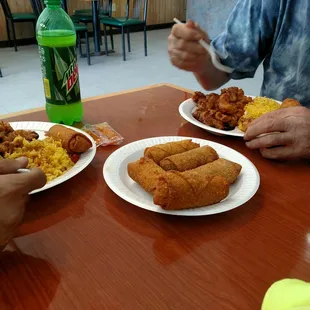 General chicken and egg rolls