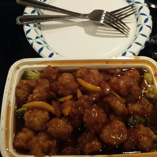 Lg order of orange chicken