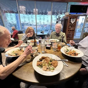 All of us and great food 5 pieces Dynamite Shrimp