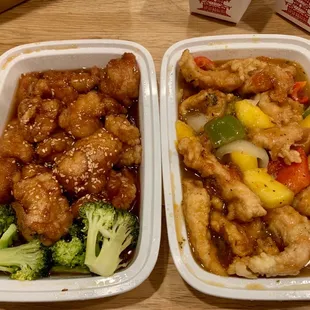 GF Sesame chicken and GF apricot chicken