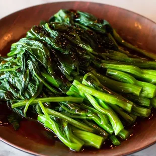 Yu choy in oyster sauce