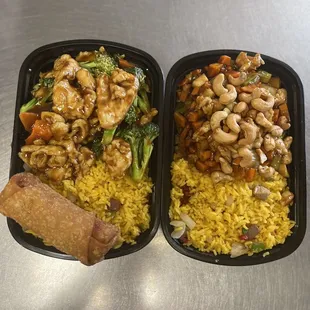 Combination with egg rolls