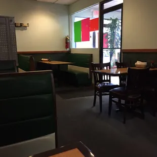 The dining room area