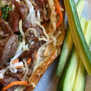 $5 banh mi. Grab one at the ready-made food section.