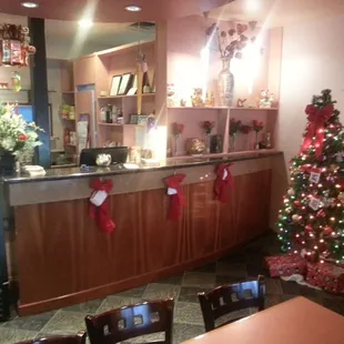 Front counter with a festive twist