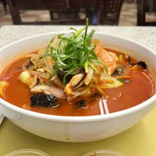 Spicy seafood soup
