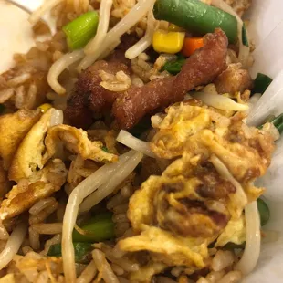 Egg, Chicken, and pork