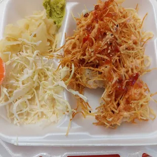 #17 Crunchy-spicy tuna roll w/potato on top. Surprisingly good!