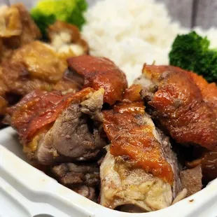 Roast duck and Oyster sauce chicken