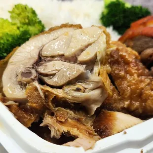 Roast duck and Oyster sauce chicken