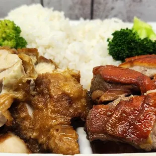 Roast duck and Oyster sauce chicken