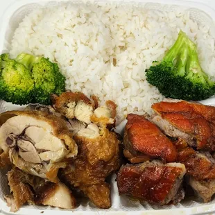 Roast duck and Oyster sauce chicken