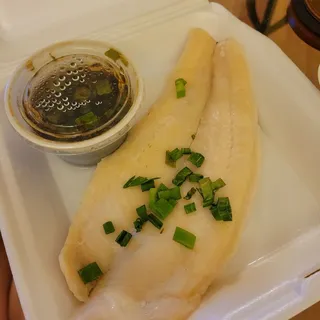 Steamed Sea Bass with Soy and Ginger